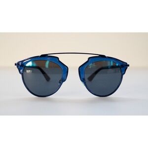 Dior So Real Sunglasses Full-Rim Blue Clear Frames Blue Tint